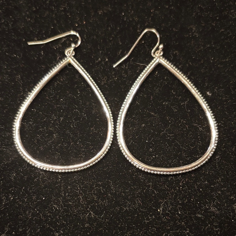 Elegant Silver Teardrop Earrings